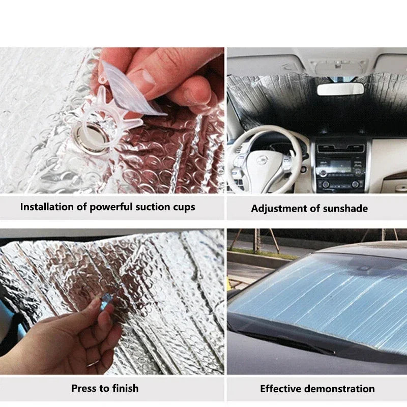 Sun Shade for Car Windshield Front Window Sun Protector Heat Shield UV Block Foldable Auto Sunshade for Summer Oasis Select