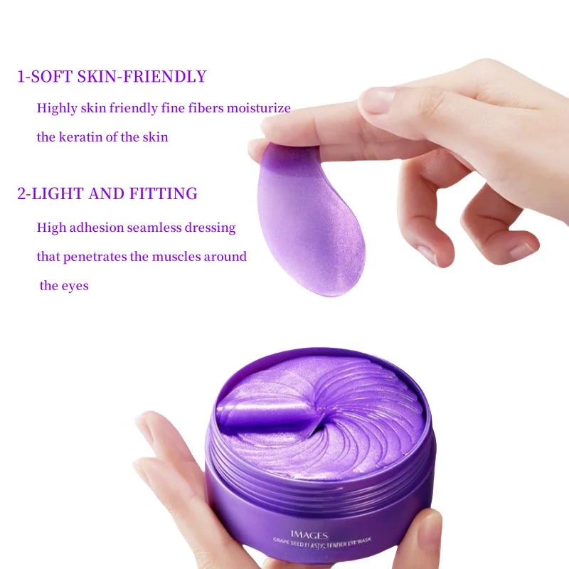 Images Grape Collagen Eye Mask – Moisturizing Patches, 60 Pcs Collagen Eye Mask Oasis Select