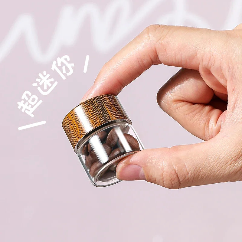 Mini Glass Sealed Jar Food Grade Coffee Powder Dispenser Bottle Portable Tea Coffee Beans Storage Small Empty Bottle Oasis Select