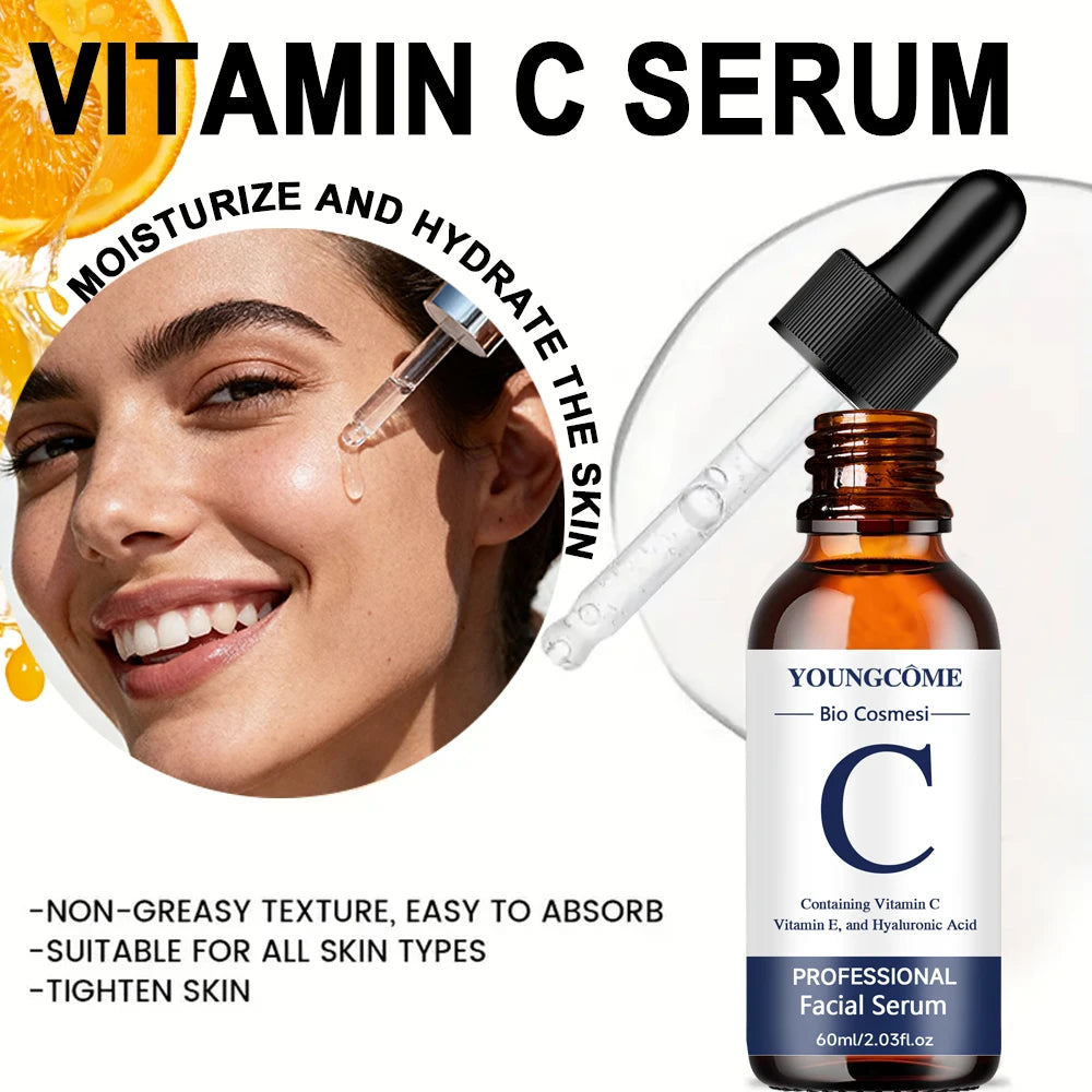Vitamin C E & Hyaluronic Acid Face Cream & Serum Set