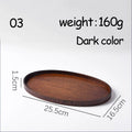 Oval Serving Trays Tableware Dessert Tea Saucer Coasters Coffee Coasters Wooden Plate Storage Food Display Home Hotel Decor Oasis Select 03