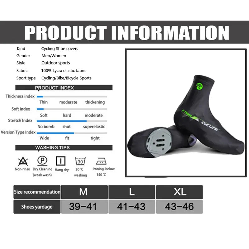 X-TIGER Cycling Shoe Cover Winter Thermal Fleece MTB Bicycle Overshoes Women Men Road Racing Bike Shoes Cover Oasis Select