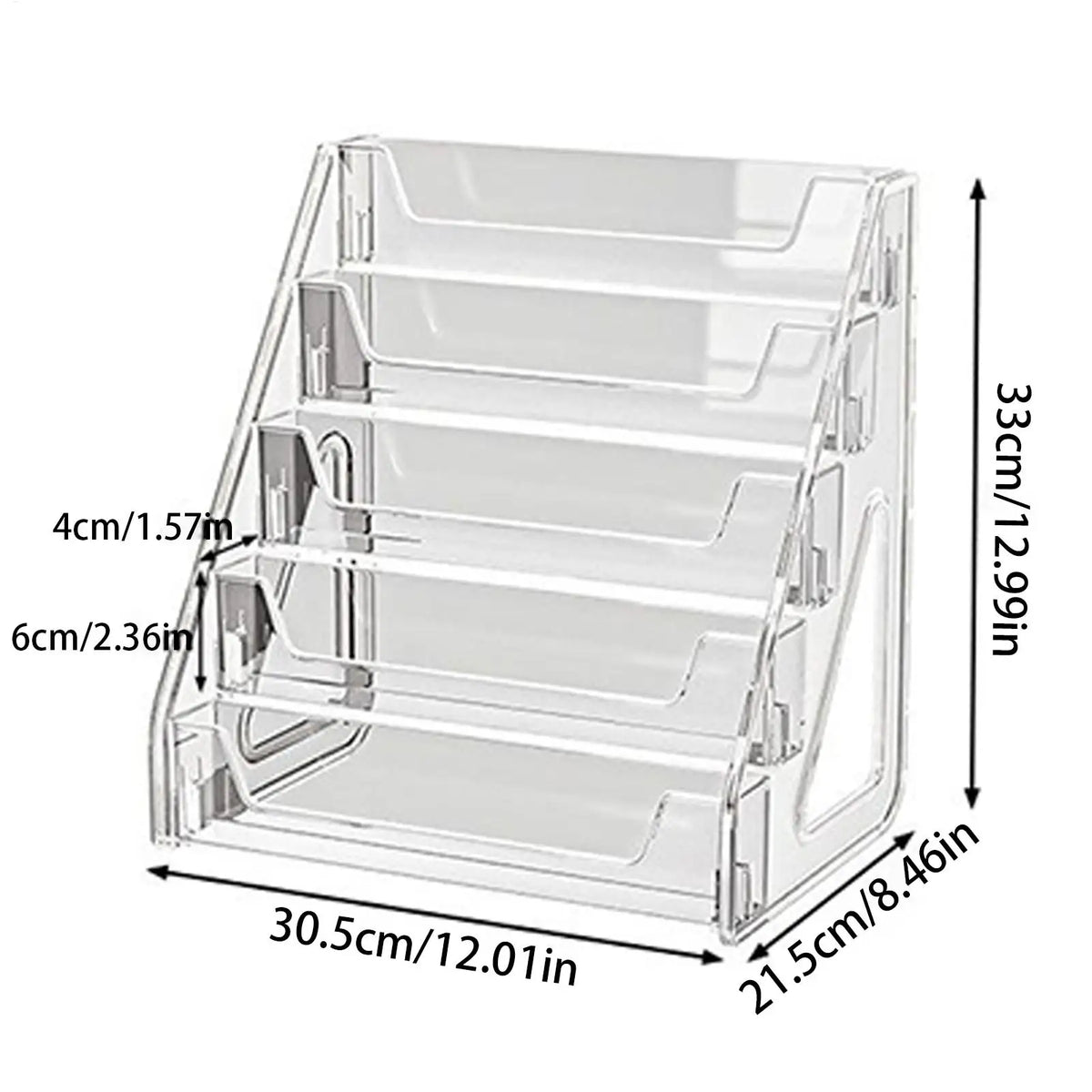 Brochure Stand 5-Tier Desktop Catalog Display Rack Sticker Catalog Display Stand for Office School Hotel Restaurant Dining Room Oasis Select