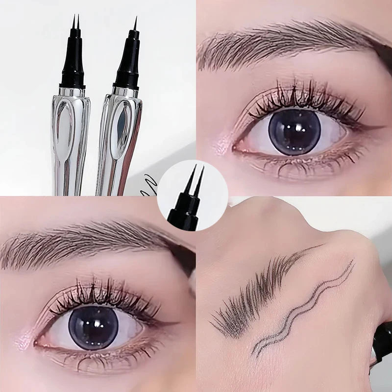 LUXURYTO 2-Fork Waterproof Liquid Eyebrow Pen – Ultra-Fine Tip