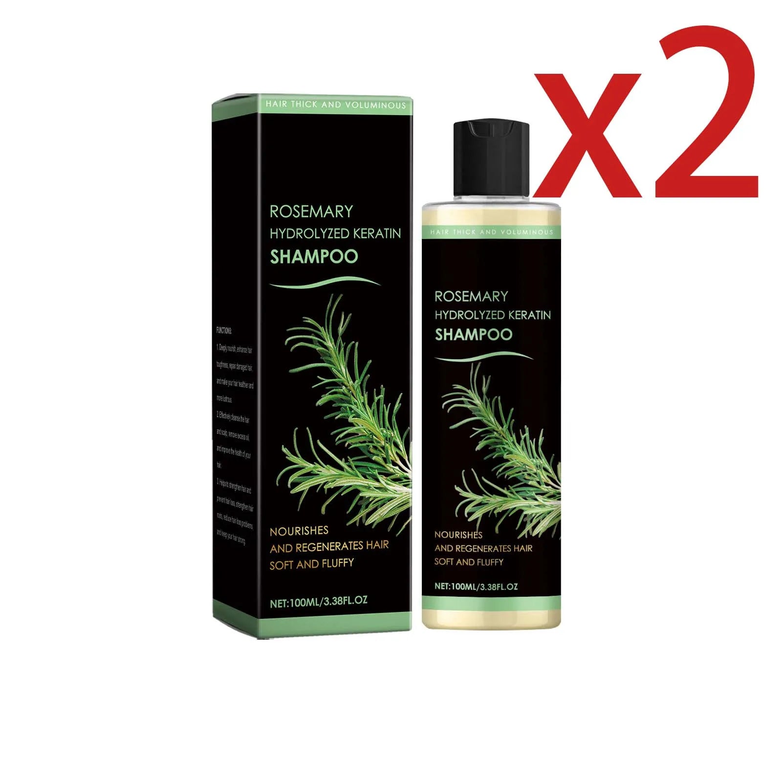 Rosemary Dense Hair Shampoo Nourishing Scalp Strengthen Hair Roots Deep Cleaning Improve Scalp Environment Oil-Control Shampoo Oasis Select 2x100ml 1