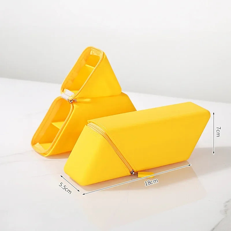 Perfect Gift for Students or Office Use 1 Stylish Silicone Pen Holder, Desktop Office and Study Pen Cup Foldable Pen Organizer Oasis Select YELLOW