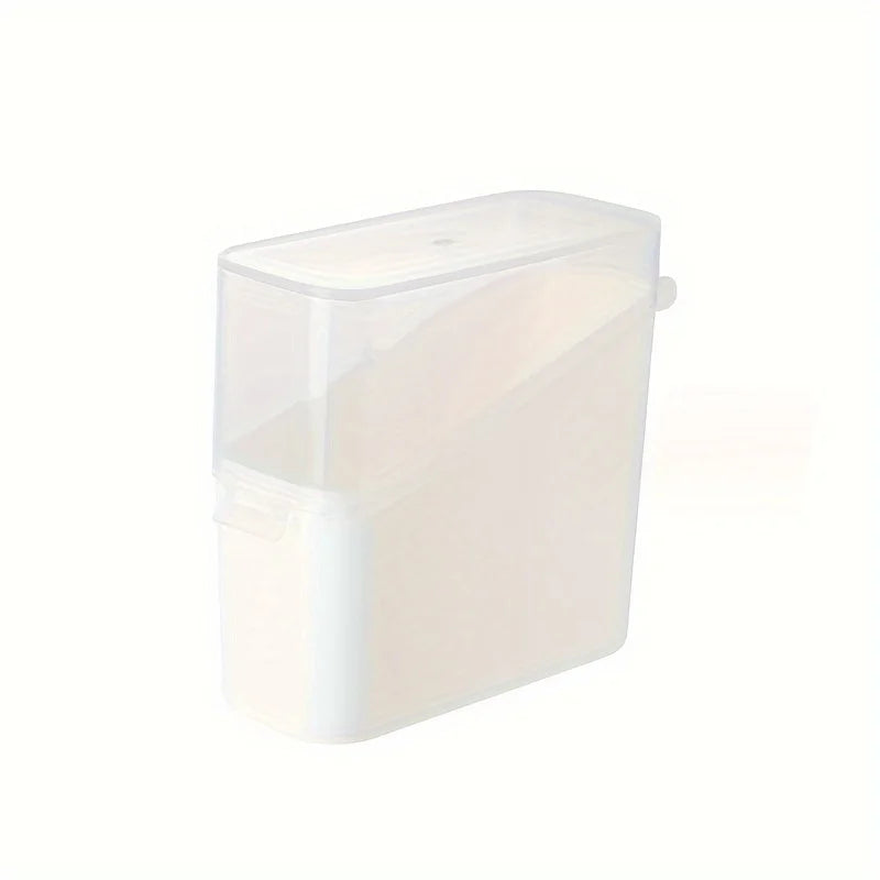 Japanese Style Tilted Transparent Lid Storage Box| Cheese Tea Coffee Storage Organizer| Small Item Classification Container Oasis Select White