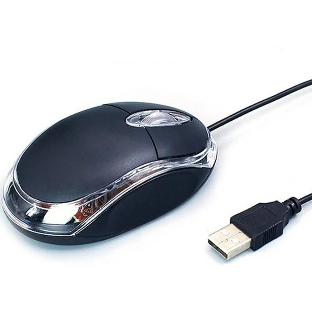 Wired USB Optical Mouse 1000 DPI – 3-Button Laptop & Desktop