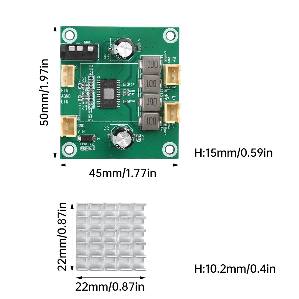 TPA3116 2.0 Channel Digital Stereo Class D Audio Power Amplifier Board DIY 50W + 50W Amplificador Sound Board DC5-26V Oasis Select