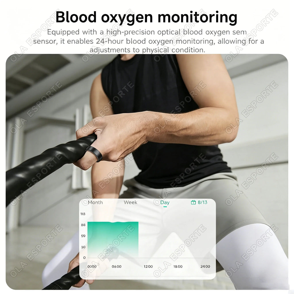 Ola Esporte Smart Ring | Heart Rate, SpO₂ & Sleep Tracker