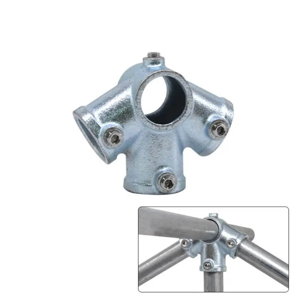 New 1\2''/3\4" Pipe Fitting Connector Aluminum Alloy Steel Fixed buckle Frame Fasteners DIY Corner Circular Pipe Connector pipes Oasis Select