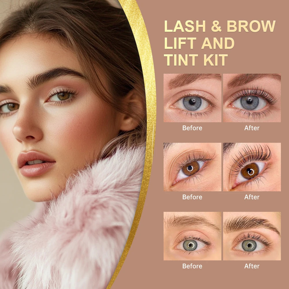 Pro Lash And Brow Tinting Kit For Lash Brow Lift Perm Fixation Setting Curled Lashes Long-lasting Set 4-6 Weeks Lash Curler Perm Oasis Select