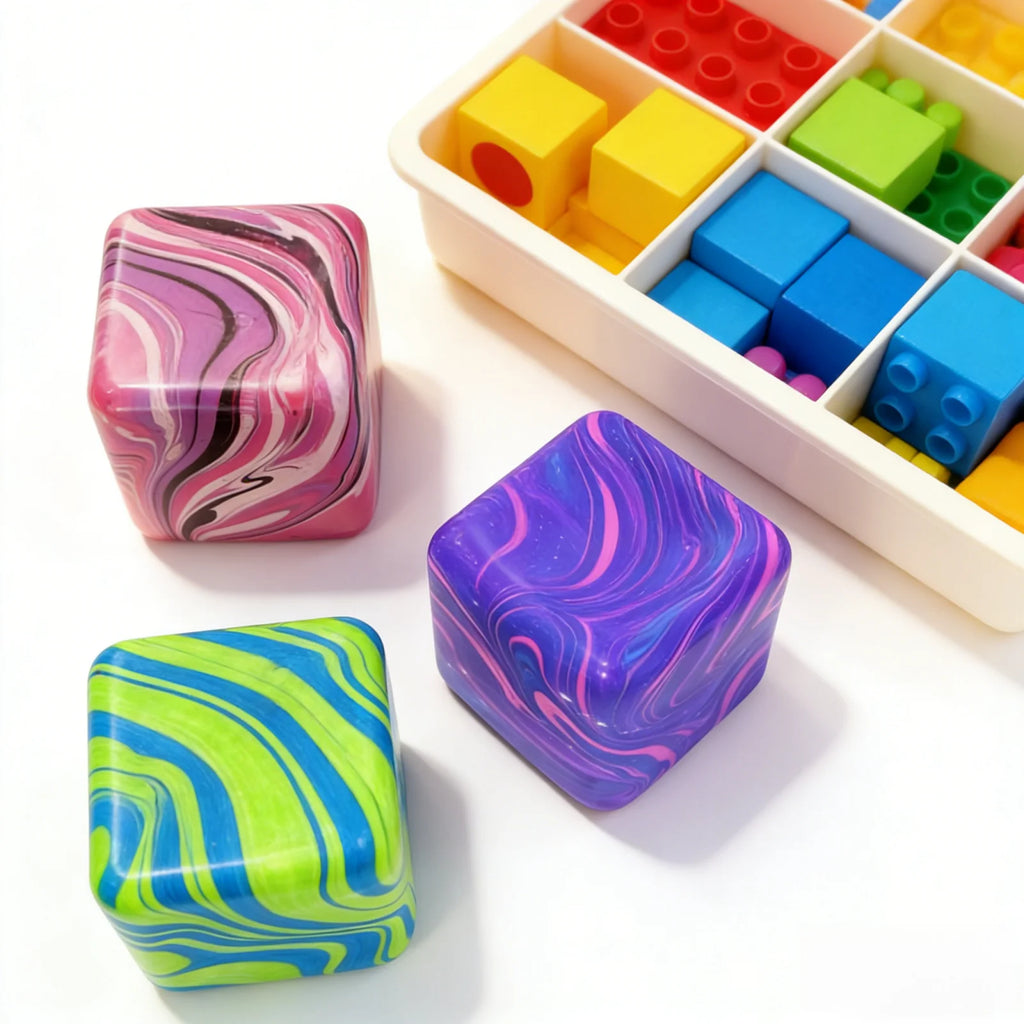 Stress Relief Cube Toy – Soft Elastic TPR Fidget Decompression Stress Relief Toy Oasis Select