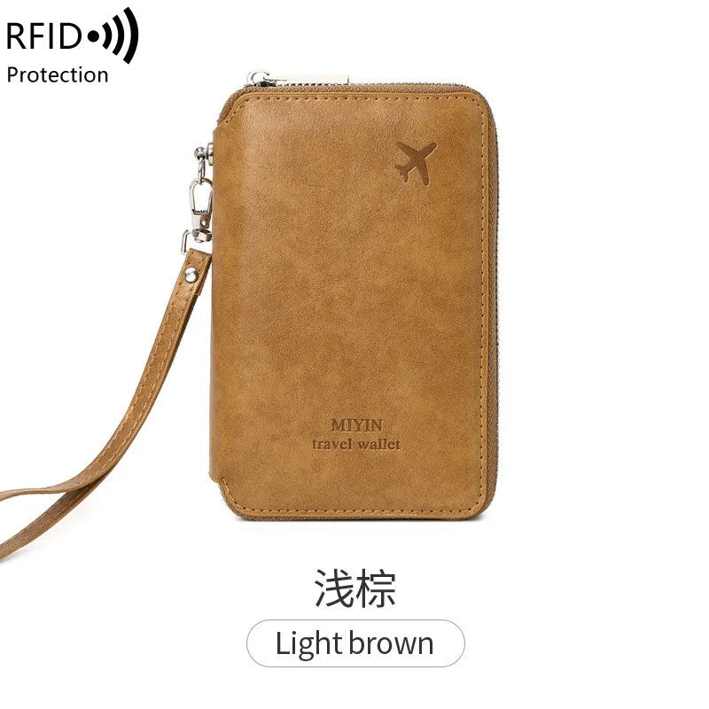 RFID Passport Holder Wallet – Minimalist PU Leather Travel Organizer