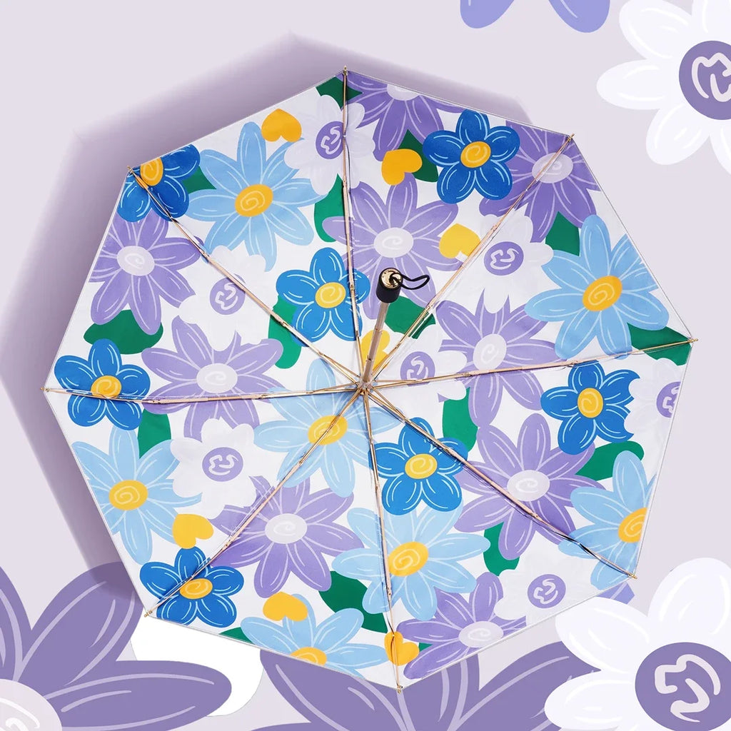 Dual Purpose UV Protection Umbrella Folding Sun Protection Umbrella Upf50+ Double Retro Sunshade Oasis Select E