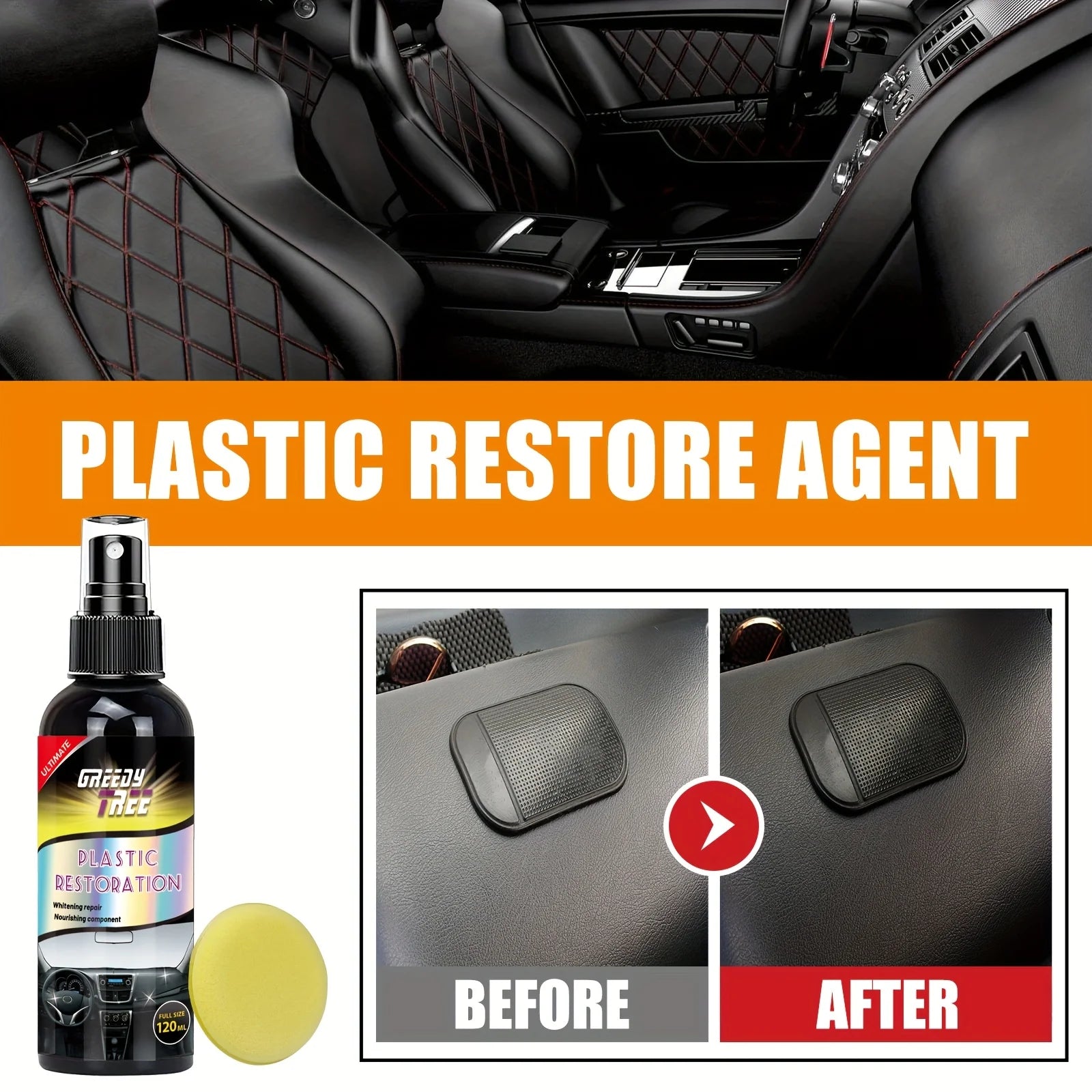Crystal Clear Car Interior Plastic Restore & Wax Coating 4.05oz