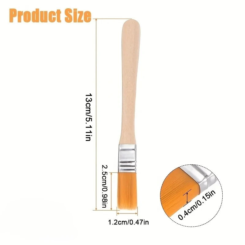 nylon brushes 6/12/18/32pcs short wooden handle art paint brushes watercolor brushes wall brushes art brushes cleaning tools Oasis Select