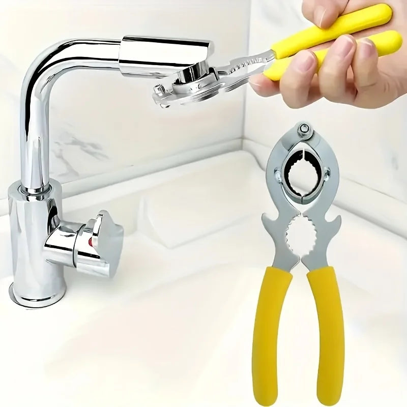 1pcs Faucet Aerator Wrench Water Outlet Loosening Device Circular Pipe Clamp Universal Disassembly Tool Multifunctional Clamp Oasis Select