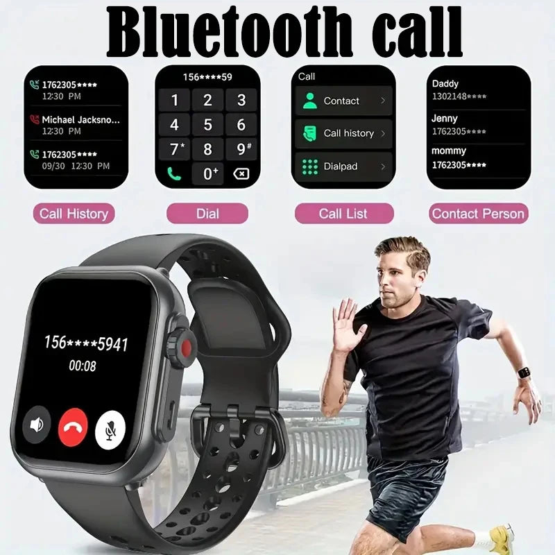 BOXUXING 1.85" AMOLED Smart Watch – Bluetooth Call, GPS, IP68