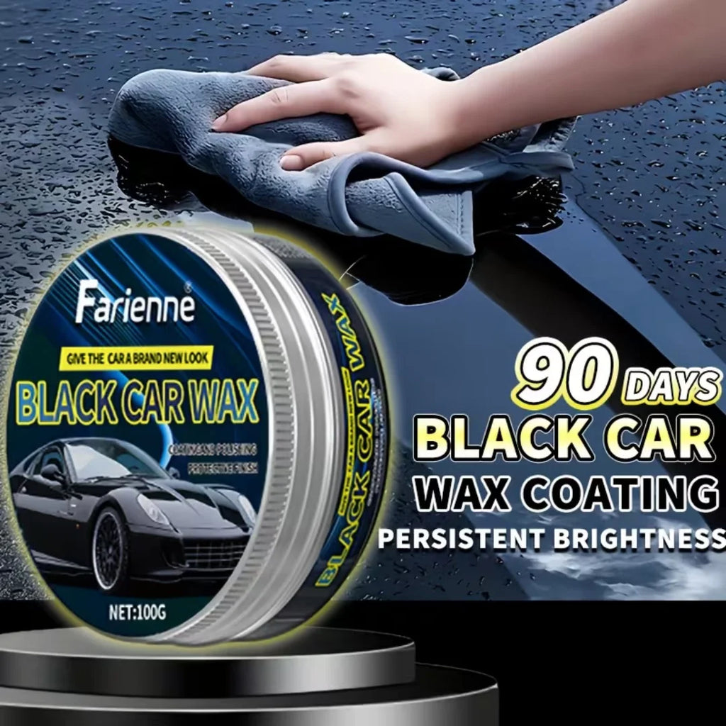 Car Wax Polishing Paste, 100g. Deep shine, scratch removal, long-lasting protection for black car paint. Easy-to-apply formula. Oasis Select