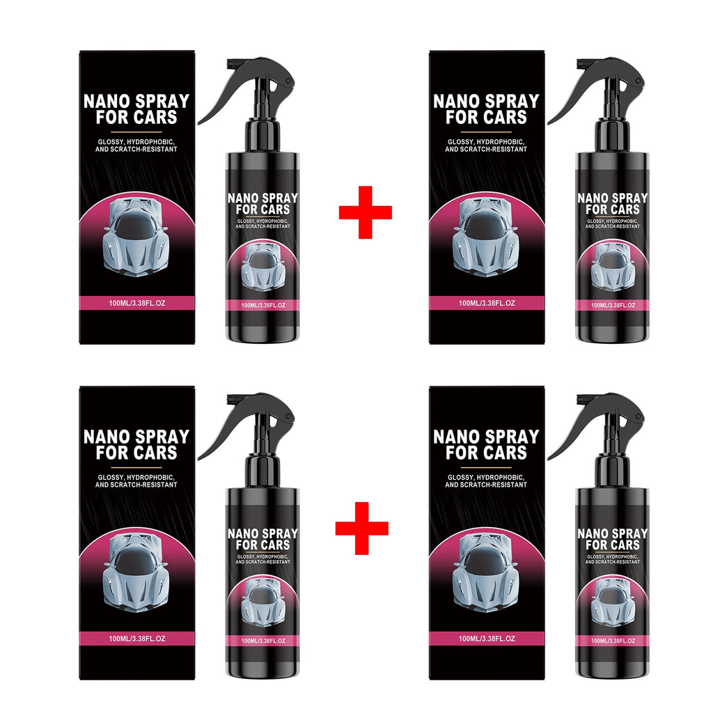 Nano Coating Spray for Car Glossy Hydrophobic & Scratch-Resistant Coating Spray Auto Paint Restorer & Protector Car Care Oasis Select 4pcs