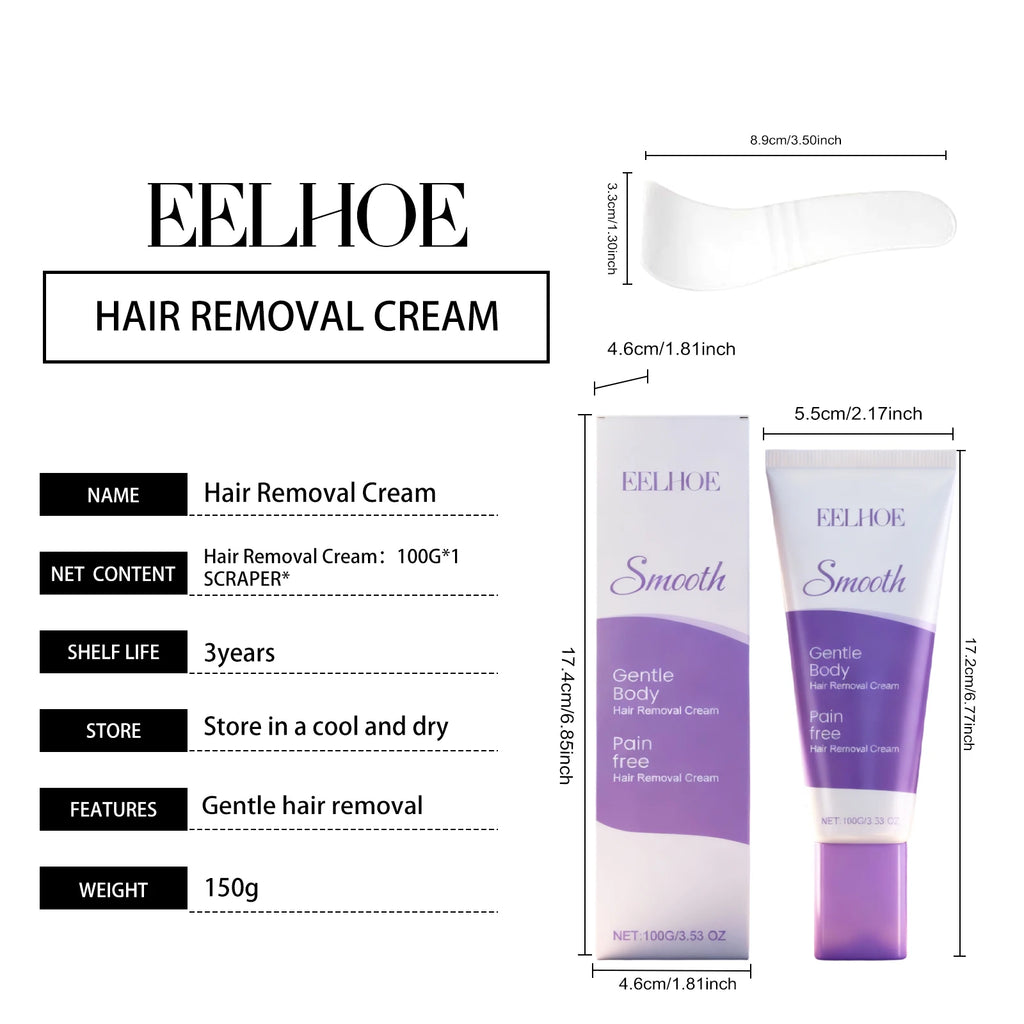 100g Gentle Hair Removal Cream Moisturizing Depilatory Body Care Smooth Firming Skin Relieve Discomfort Daily Use For Women Men Oasis Select