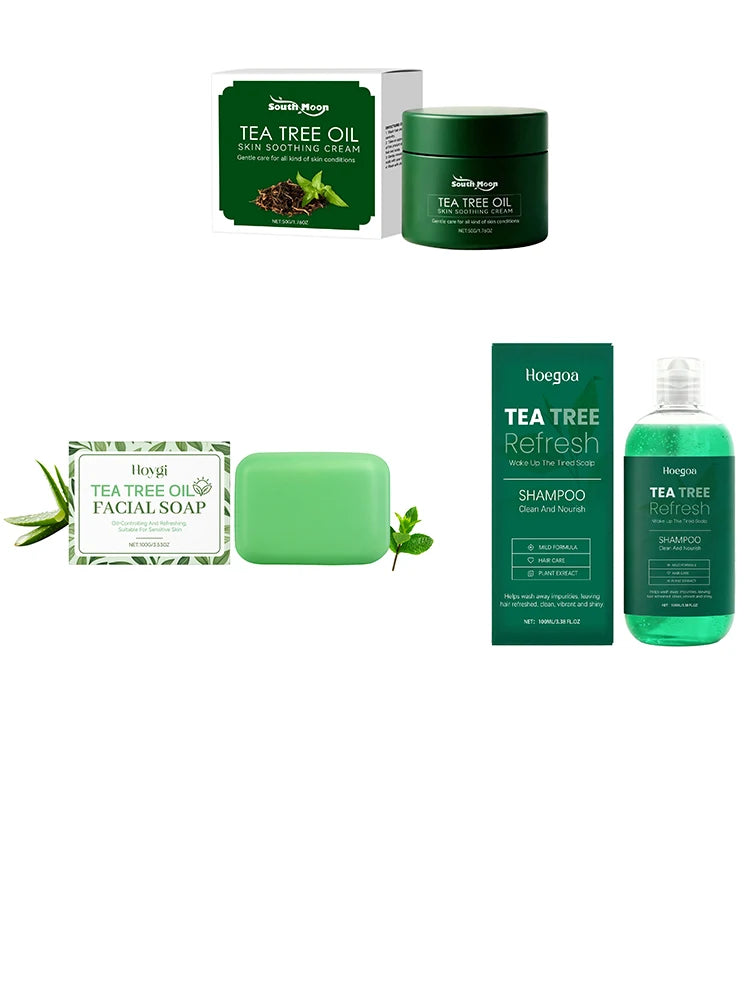 Organic Tea Tree Body Kit – Soothe, Moisturize & Cleanse