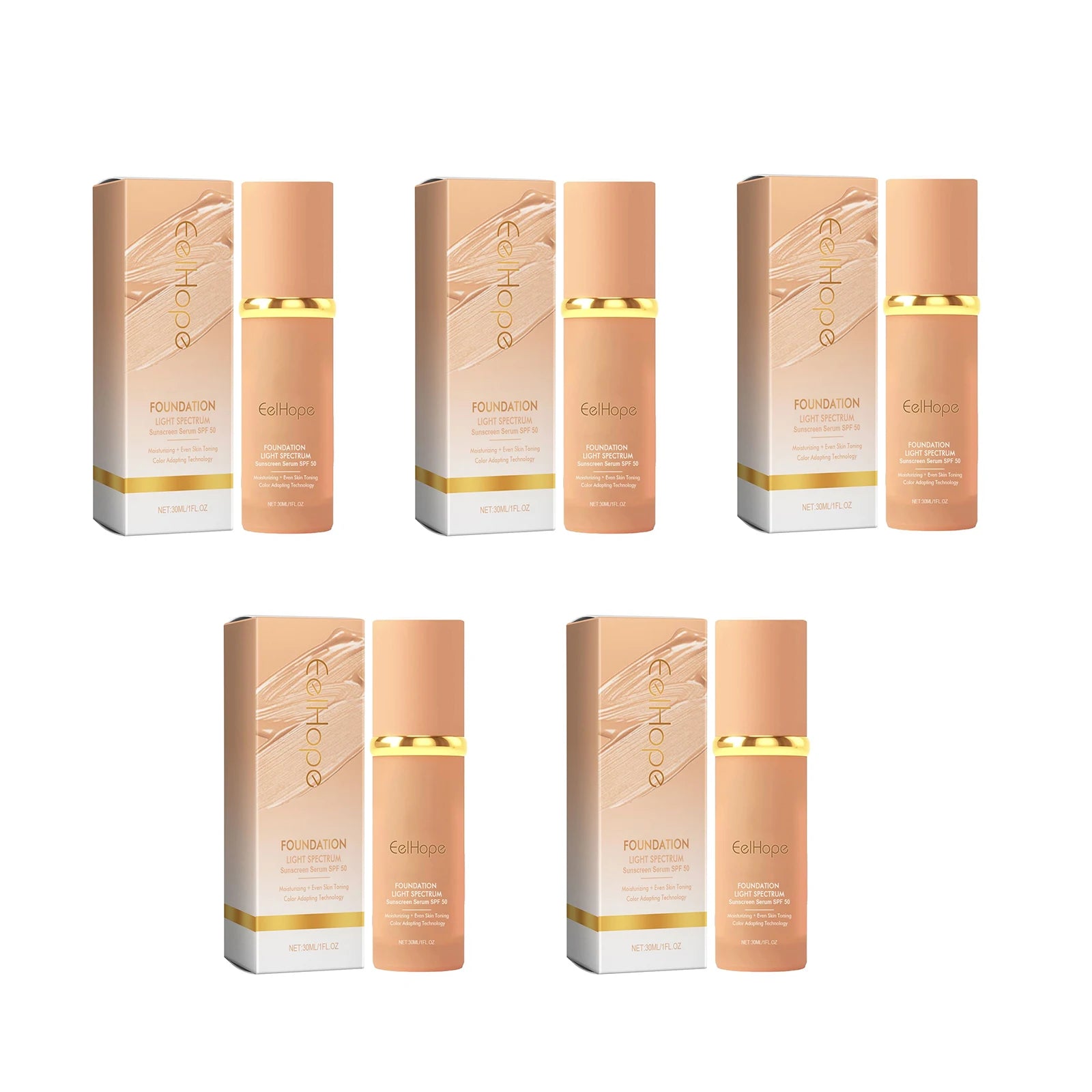 Eelhope 4-in-1 Foundation SPF 50 Full Coverage Concealer Primer Liquid Foundation Oasis Select 150ml boxed