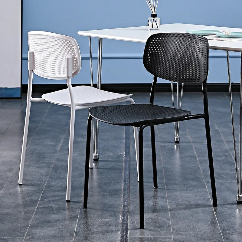 Plastic dining chair household leisure chair cafe table and chair creative backrest stool simple milk tea shop negotiation chair Oasis Select