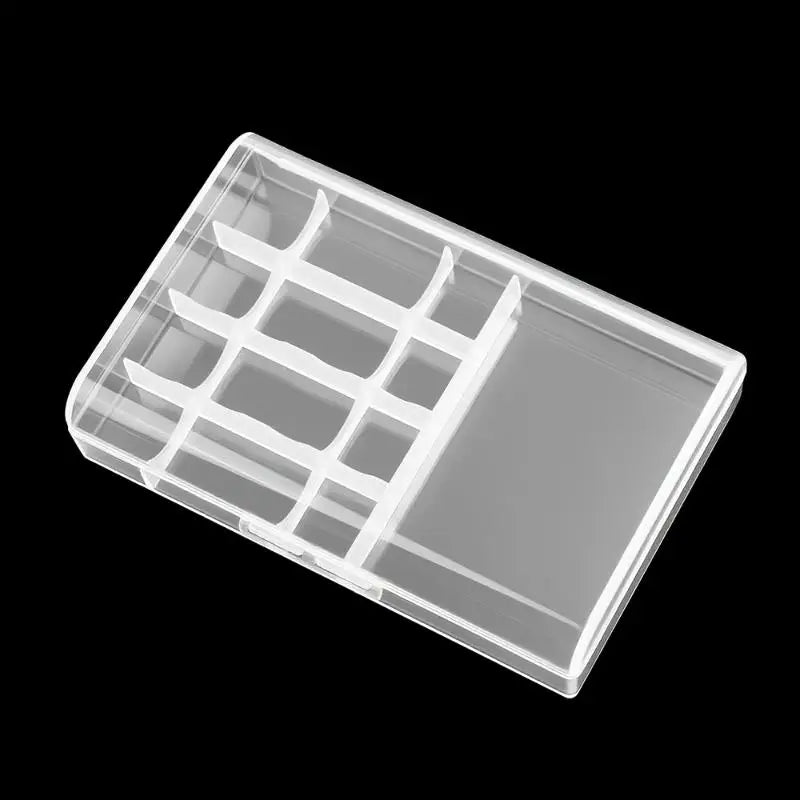 1Pcs Universal AA Battery Storage Box Transparent Plastic Battery And 4-in-1 Charging Cable Organizer Case Oasis Select