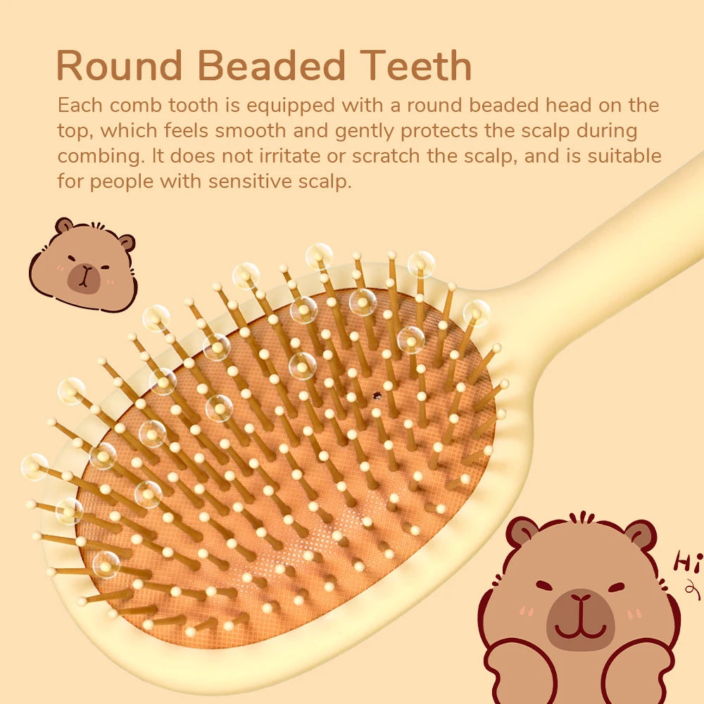 Capybara Air Cushion Hair Brush – Scalp Massage Comb Air Cushion Hair Brush Oasis Select