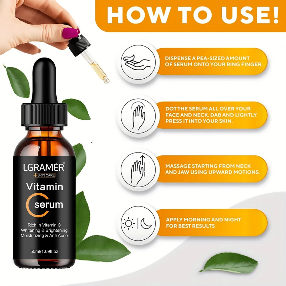 REAROYA Vitamin C Face Serum – Brighten, Firm & Minimize Pores Vitamin C Face Serum Oasis Select