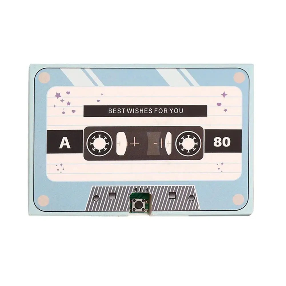 Voice Recordable Greeting Card 60 Seconds Recording Time Message Recorder Cassette Recording Voice Tape Greeting Card Oasis Select C