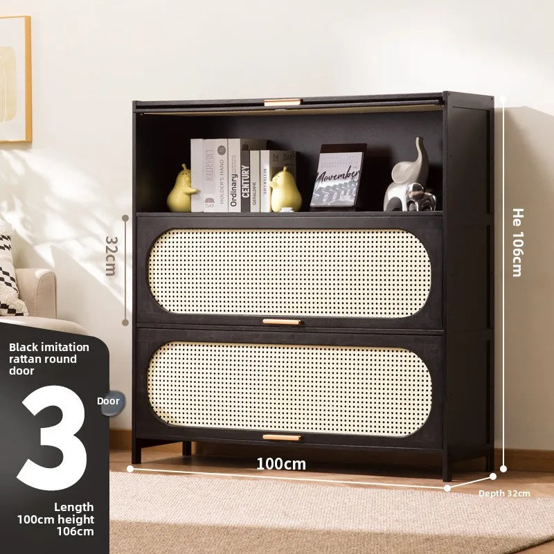 Bookcase living room 2024 new locker glass door display case modern simple multi-layer bookshelf storage locker Oasis Select 100 long three doors