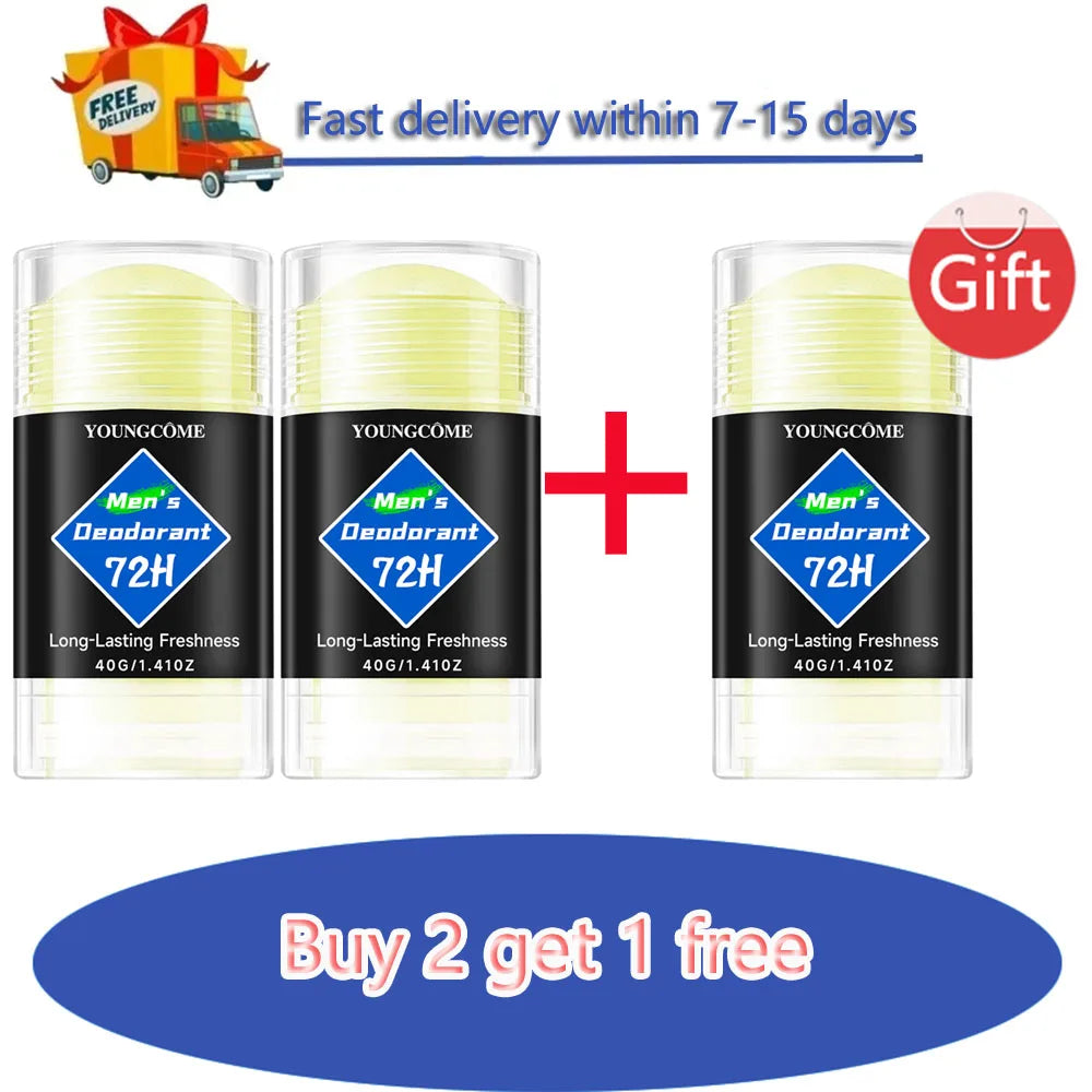 YOUNGCOME Men's Antiperspirant Deodorant Stick 40g – 1 or 6 Pack Antiperspirant Deodorant Oasis Select Set-40g-3pcs