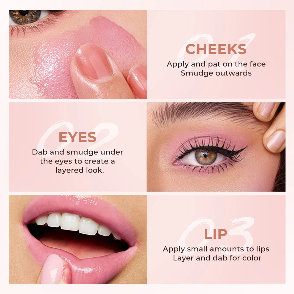 QiBest Colour-Change Multi Balm – Blush, Lip & Eye Tint