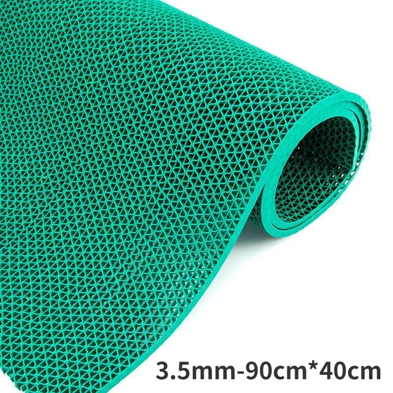 1-3PCS Hollow Out Bathroom Floor Mat Non Slip Drainage Shower Mat for Kitchen Sink Area Anti Slip Water Flow Rug Quick Dry Oasis Select Green 3PCS