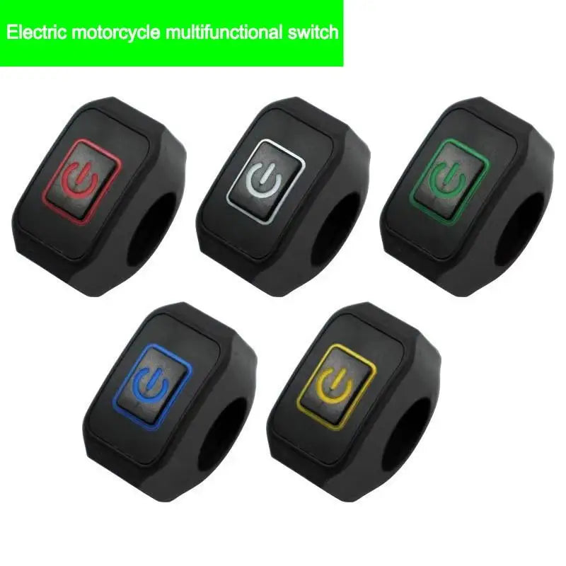Universal 12V Button Switch for Motorcycle Handlebar: Electric Star Pressure, Waterproof Control Switch Oasis Select