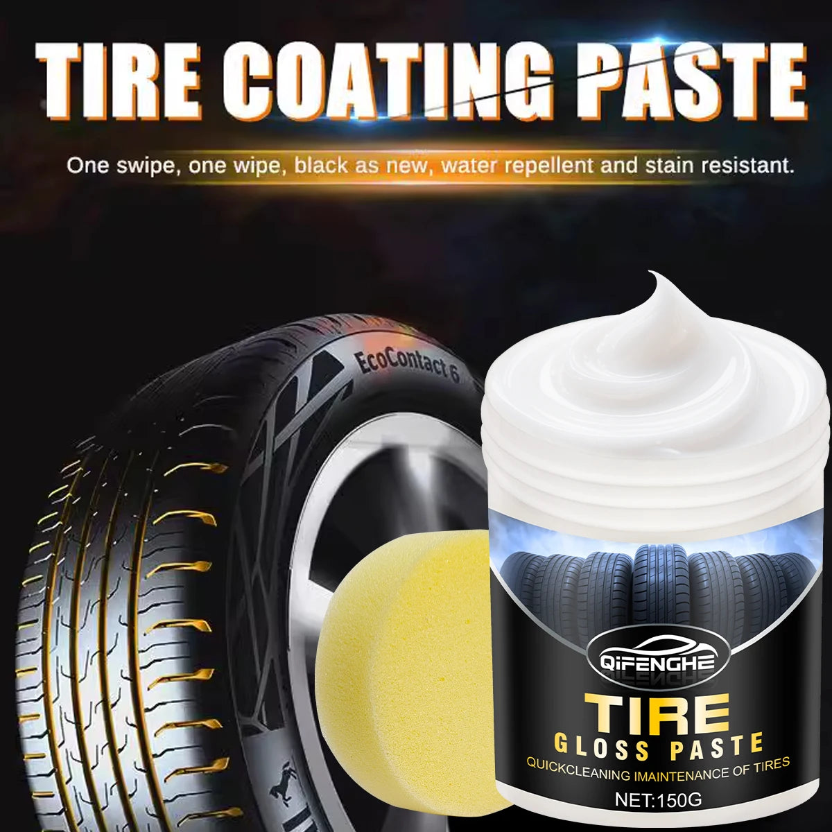 Car Tire Shine Wax – Plastic Renewal & Interior Gloss Protection