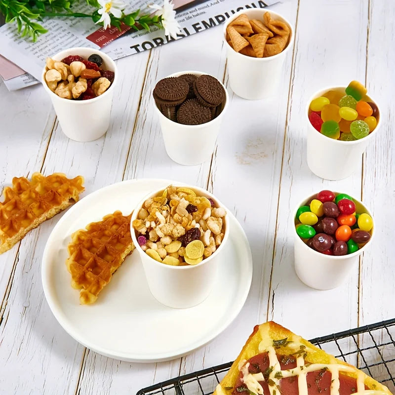 50/100PCS Disposable Small Paper Cup Tasting Cup Perfect for Coffee Candy Juice Home Supermarket Holiday Party Activities Oasis Select