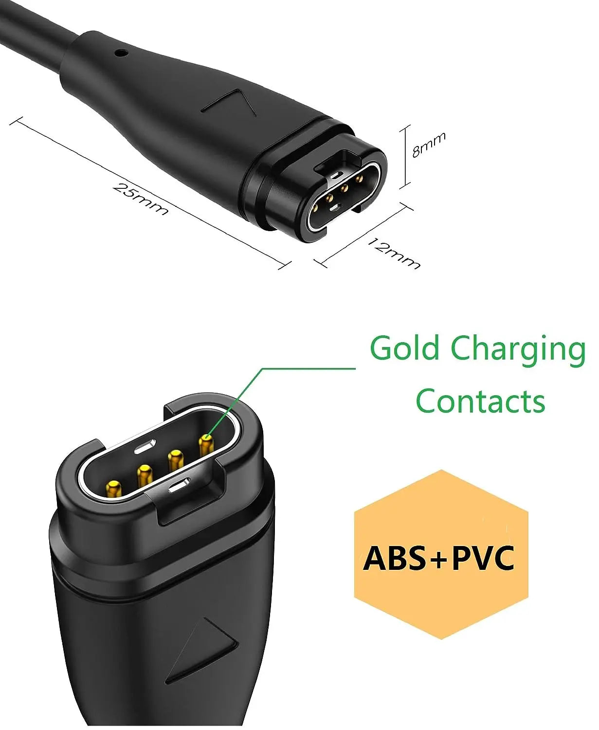 USB-C Garmin Watch Charger Cable – Venu, Fenix & Forerunner Smartwatch Charger Cable Oasis Select