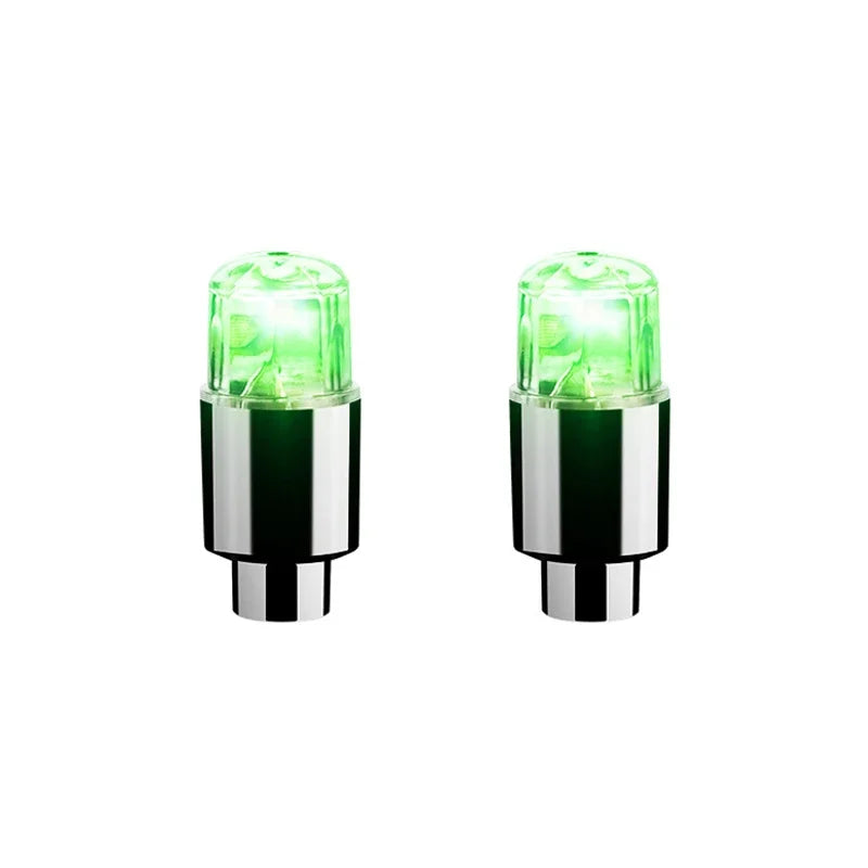 2/4/8Pcs Tire Valve Cap Lights Durable Tire Lights For Car Air Valve Caps With Lights For Motorcycles Bicycles Electric Vehicles Oasis Select 2Pcs Green