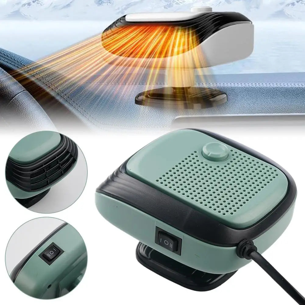 Car Winter Fast Heating 120w Electric Heated Fan Auto Windshield Defogging Heating Cooling Truck RV SUV Travel Camper Tools Oasis Select