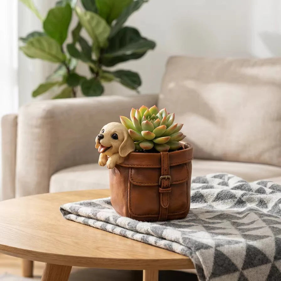 Dog Bag Flower Pot Silicone Molds DIY Succulent Plant Flowerpot Vases Mold Concrete Gypsum Candle Cup Resin Pen Holders Mould Oasis Select