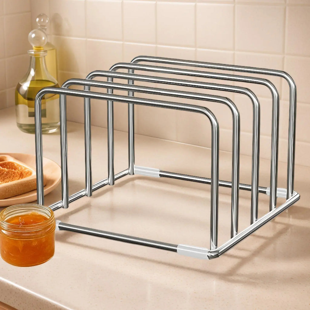 Cutting Board Holder Stand Rustproof Slim Organizer Cutting Board Organizer for Offices Books Files Cookware Pans Home Indoor Oasis Select