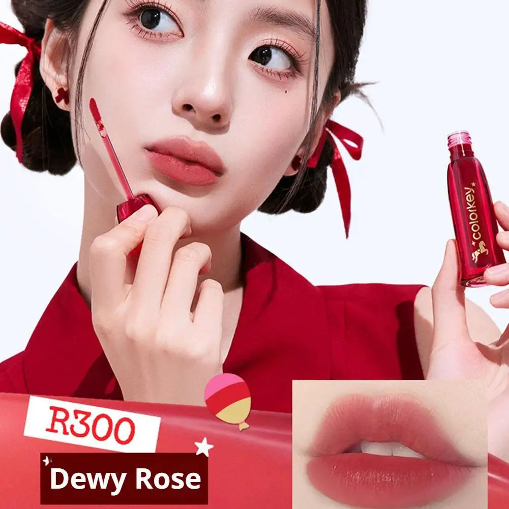 COLORKEY [Year of the Horse Limited Edition] Water Mist Lip Glaze Set Unique Gift Box Matte Velvet Lipstick Eyeshadow Makeup Oasis Select