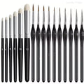 Drybrush Paint Brushes ,Nylon Hair Detail Brushes for Model Oil Watercolor Face Acrylic Painting,Acrylic Paint Brushes Professio Oasis Select 16pcs Brushes