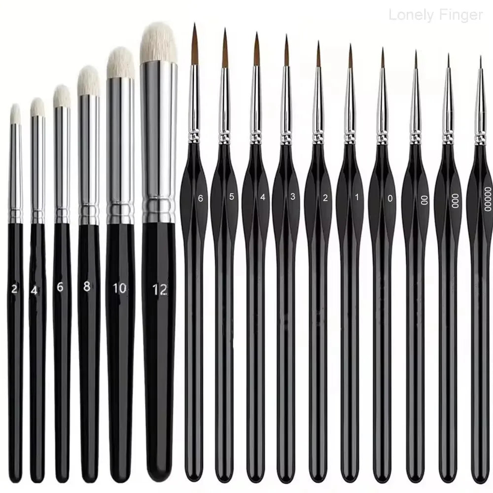 Drybrush Paint Brushes ,Nylon Hair Detail Brushes for Model Oil Watercolor Face Acrylic Painting,Acrylic Paint Brushes Professio Oasis Select 16pcs Brushes