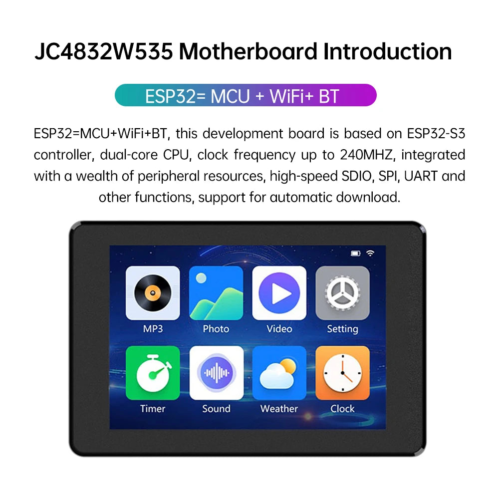 ESP32-S3 IoT Development Board WiFi Bluetooth Module Onboard 3.5-inch Touch Screen Smart Home Control Panel Demo Board Oasis Select Default Title