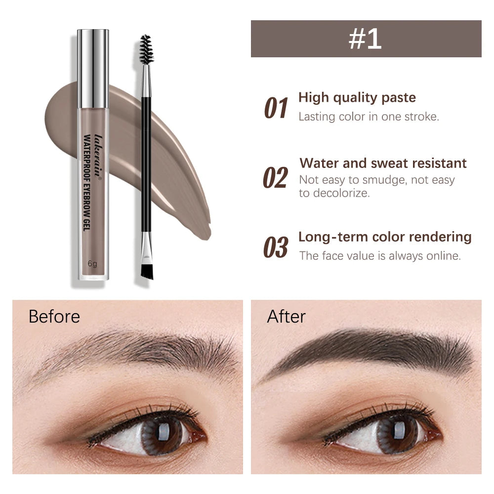 4 Colors Liquid 3D Eyebrow Styling Molding Gel Waterproof Transparent Refreshing Durable Natural Eyebrow Quick-drying Makeup Oasis Select